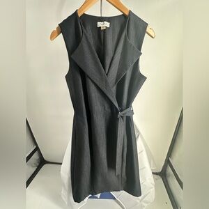 Calvin Klein assymetrical gray trench dress